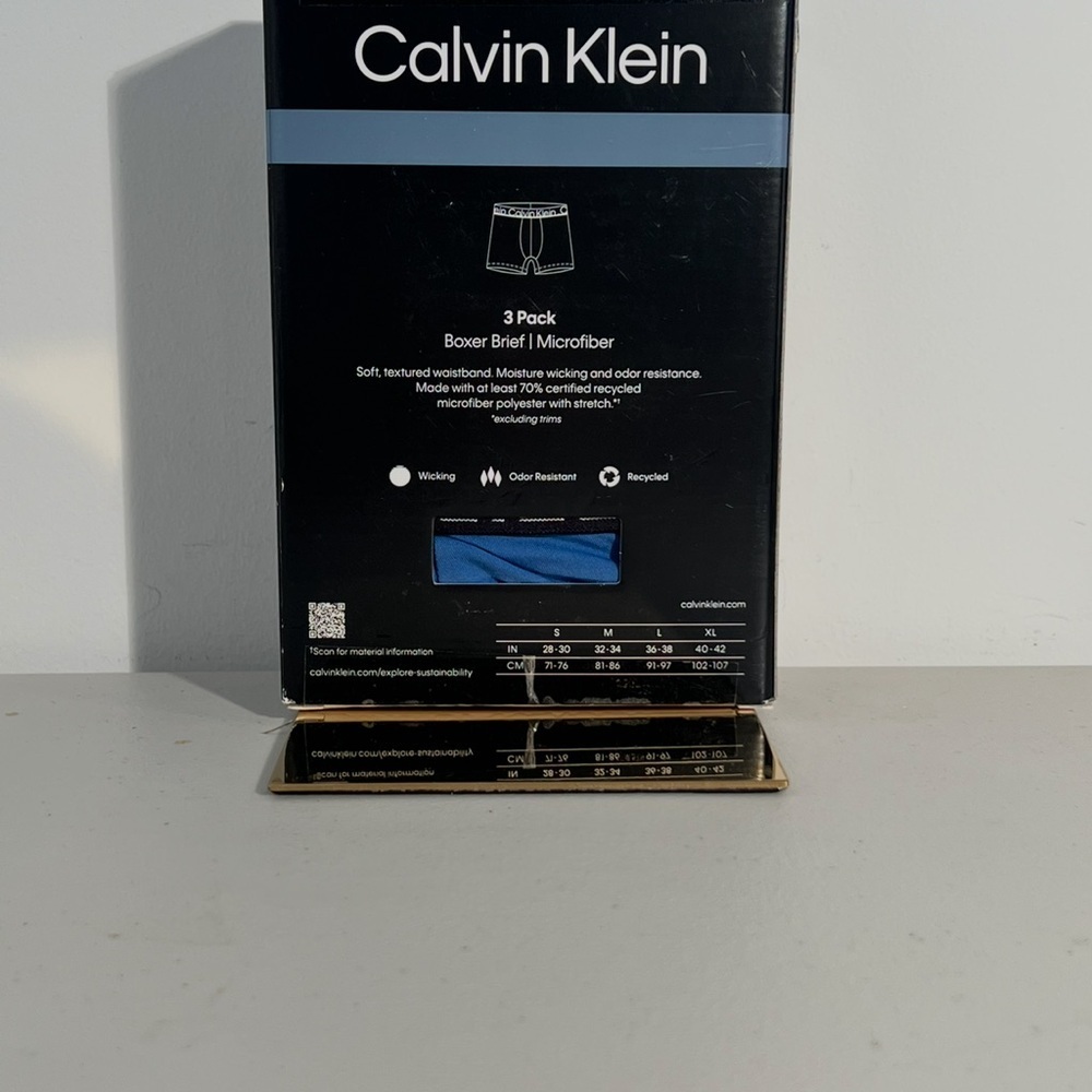 Calvin Klein Men's Microfiber Boxer Briefs - Black and Gray - Picture 3 of 3